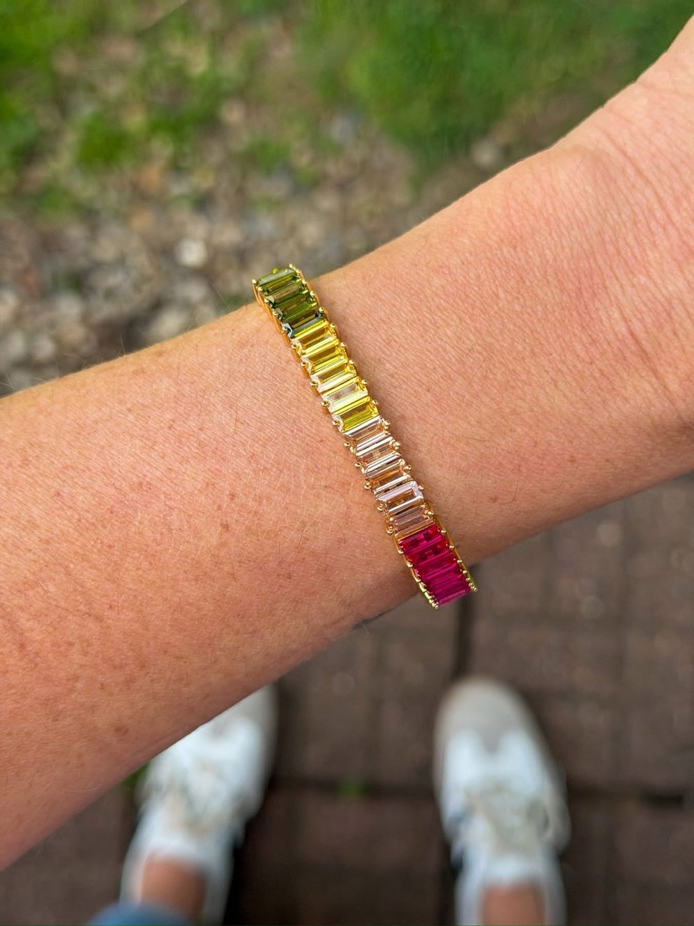 Park Lane POPSICLE Tennis Bracelet, Green/Yellow/Pink/Purple/Blue, 7”+2”, NWT